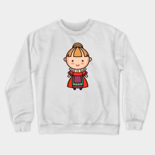 Cute Elizabethan Era English Woman Crewneck Sweatshirt